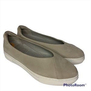 J/Slides 7 Felicia slip on sneaker grey nubuck platform y2k white shoe natural